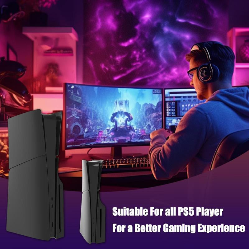 Solid Color Game Console Protective Faceplate, ABS Replacement Cover Plates for Digital/Disc Editions, Compatible with New Playstation 5 Accessories, Durability Gaming Items, Boyfriend Gift, Game Peripherals