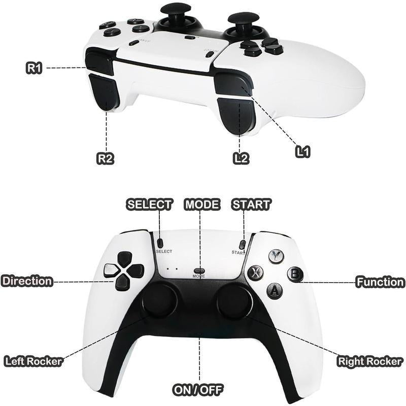 M15 plus Retro Game Console, Upgraded Version with Game Stick, Wireless Controller, Game Simulator, Multiple Vintage Games