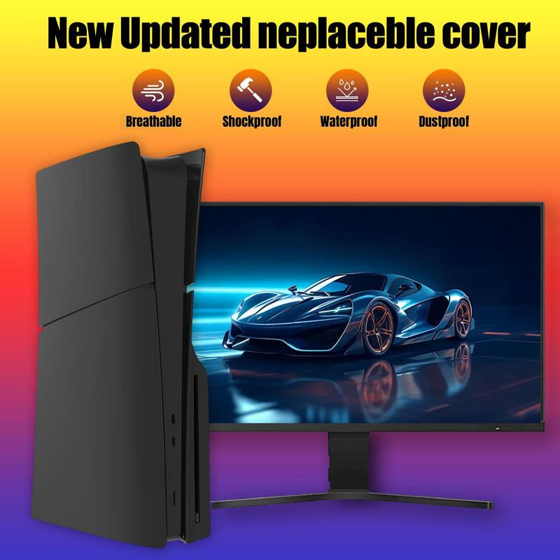 Solid Color Game Console Protective Faceplate, ABS Replacement Cover Plates for Digital/Disc Editions, Compatible with New Playstation 5 Accessories, Durability Gaming Items, Boyfriend Gift, Game Peripherals