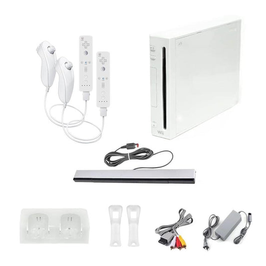 Wii White Premium Bundle (Renewed) Remote Game Wireless Console